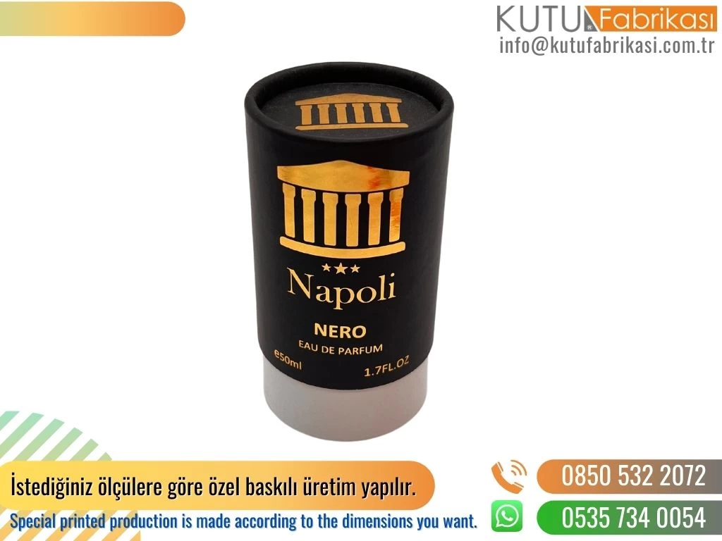 Özel Desen Yeşil Silindir Promosyon Kutusu