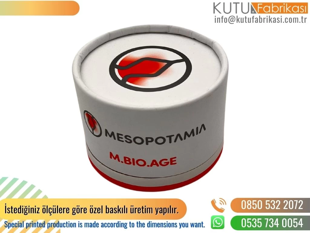 Küçük Medikal Silindir Kutu Beyaz