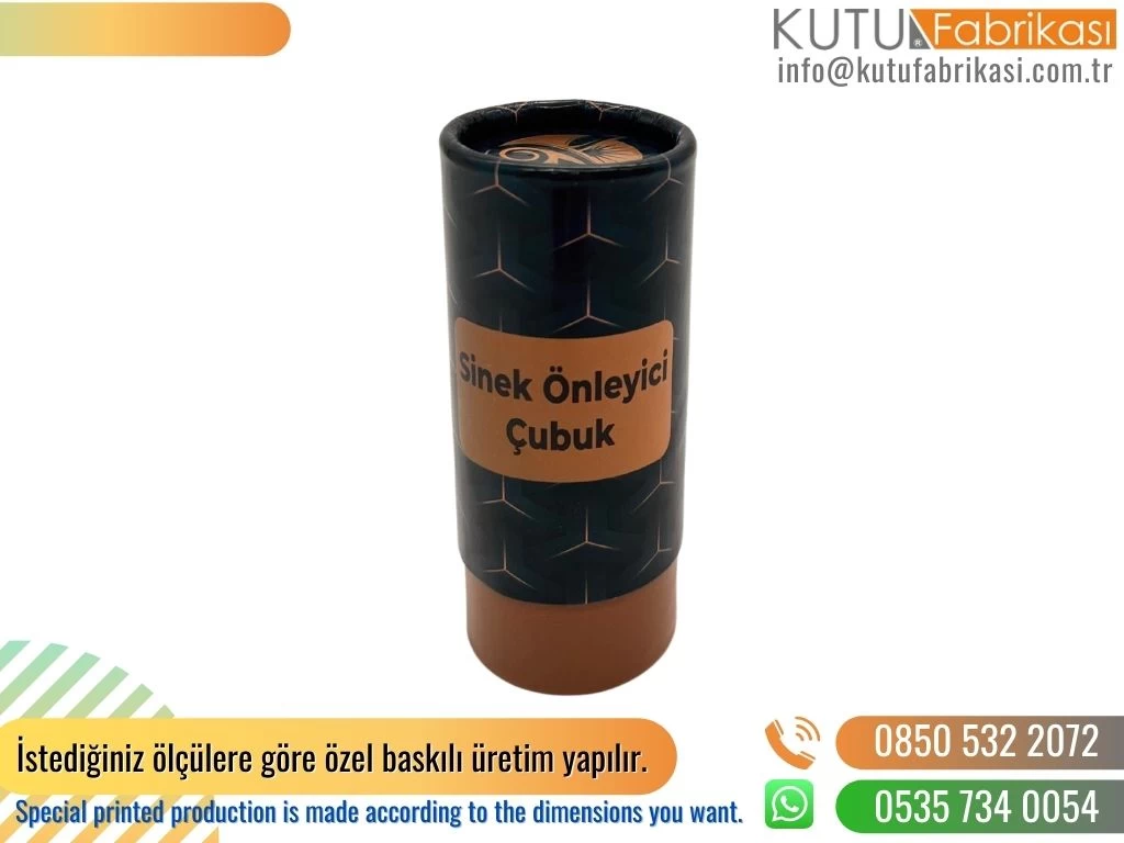 Çift Renk Baskılı İnce İlaç Silindir Kutu