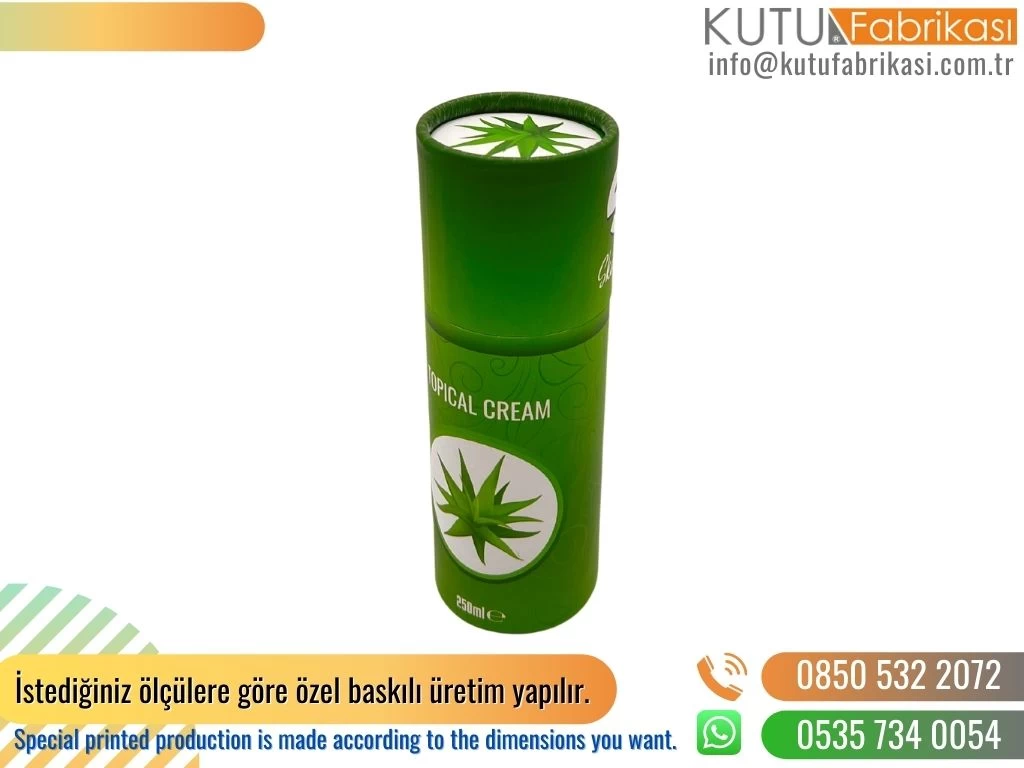 Aloevera Yeşil Silindir Kutu