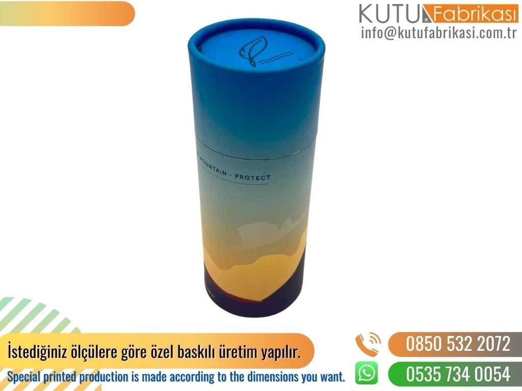 Mantaza Baskılı Textil Silindir Kutu