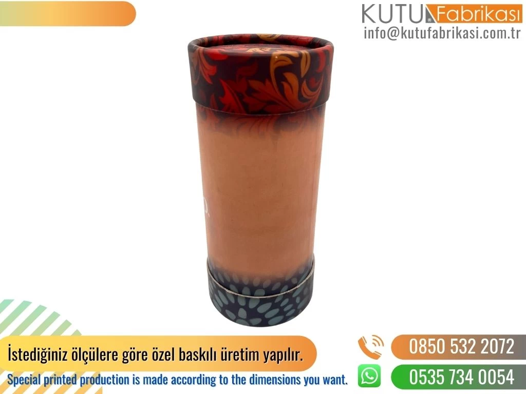 Çift Kapaklı Küçük Silindir Kutu