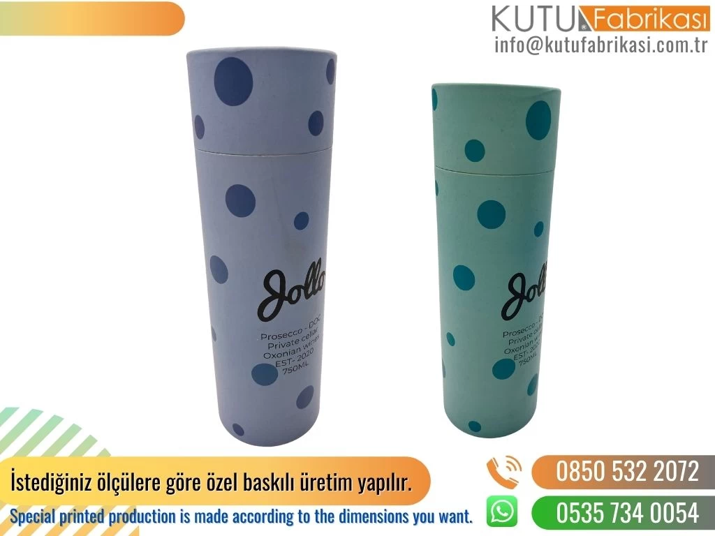 Puantiyeli Orta Boy Silindir Kutu