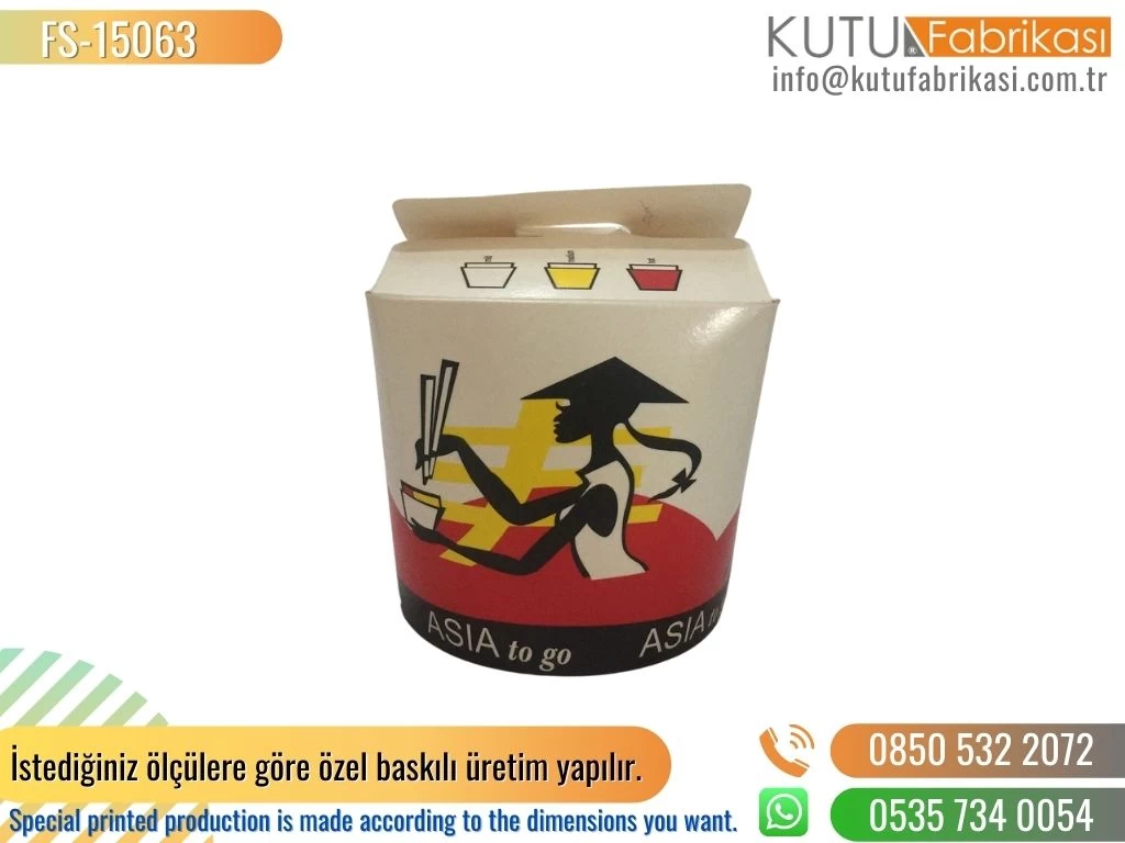 Baskılı Noodle Kutusu 15063