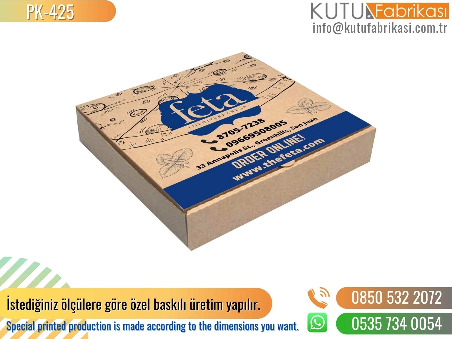 Pizza Kutusu 425
