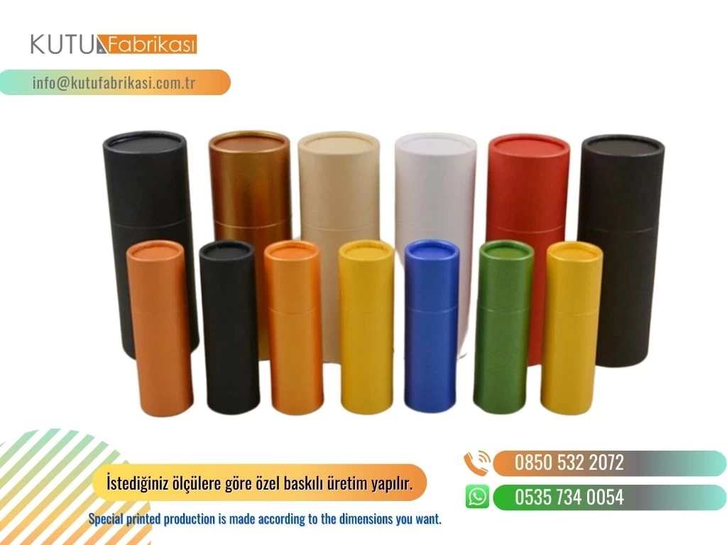 AZ ADET ÖZEL ÜRETİM SİLİNDİRİK YUVARLAK KUTULAR