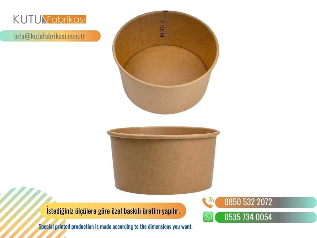 TEK KULLANIMLIK KRAFT SALATA KASELERİ AMBALAJ
