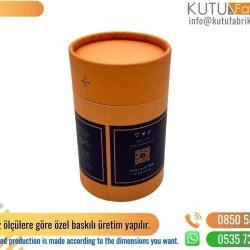 İki Renk Baskılı Qr Kodlu Silindir Kutu