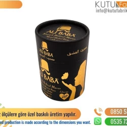 Gold Yaldızlı Siyah Bitkisel Macun Silindir Kutu