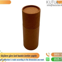 Küçük Kraft Baskısız Silindir Kutu