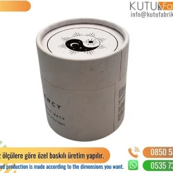 Kozmetik Krem  Silindir Kutu Beyaz