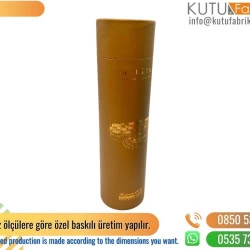 Kuruyemiş Kutusu Gold Yaldız Bordo Silindir Kutu