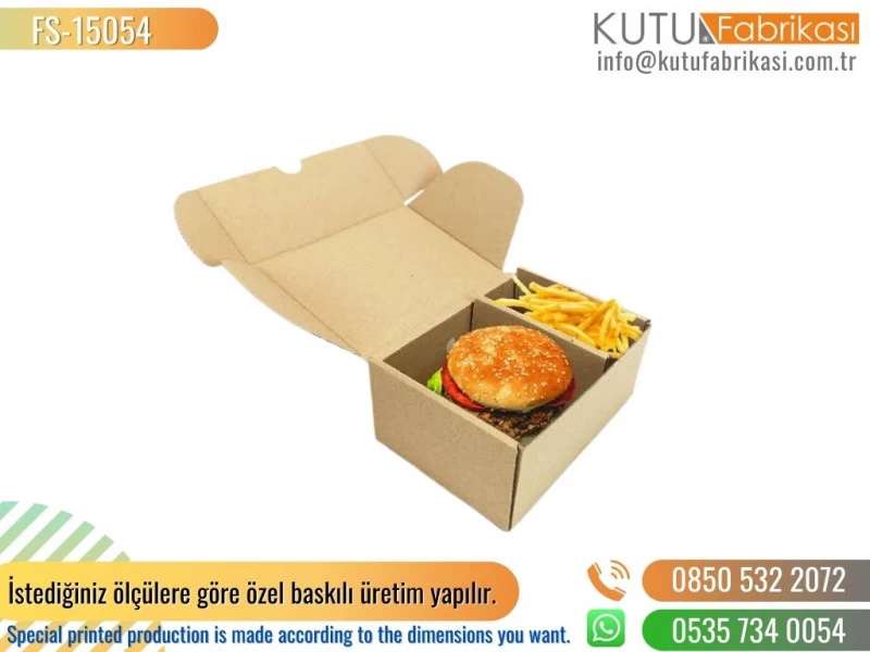 Kraft Paket Servis Menü Kutusu 15054